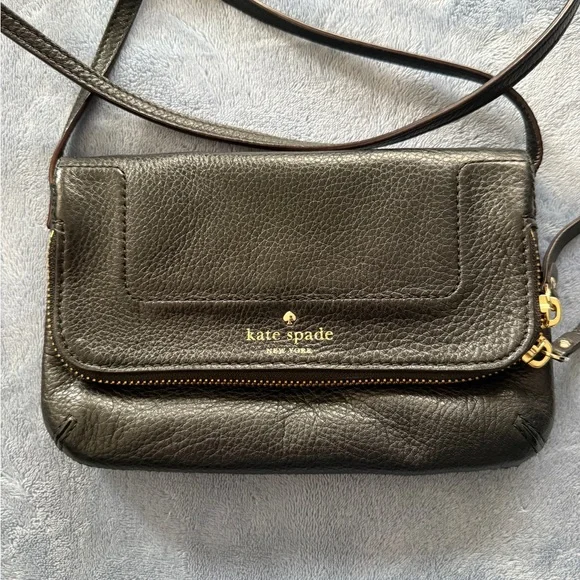 Kate Spade Black Leather Crossbody Bag - Picture 2 of 5